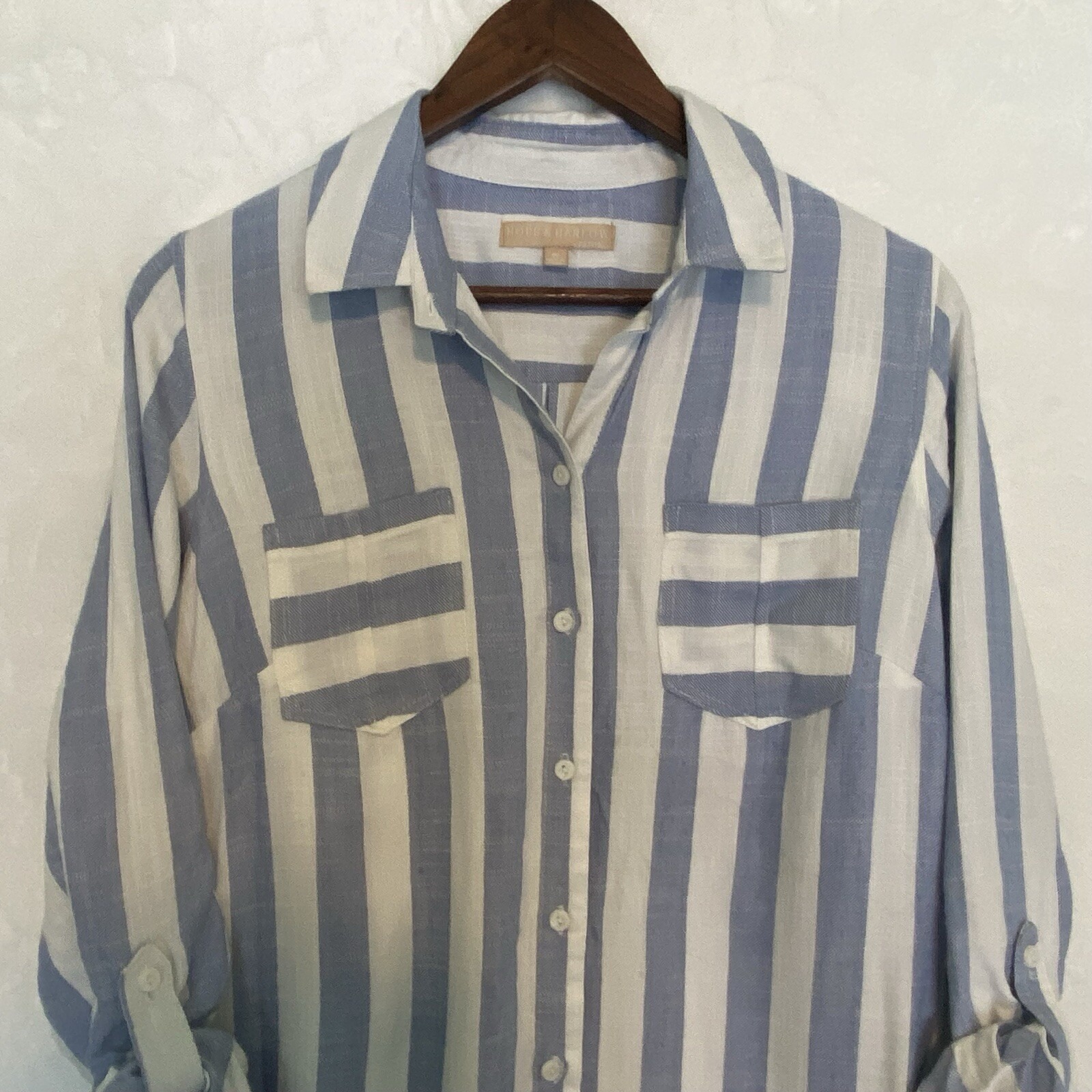 Hope & Harlow Nwt Luna Beach Button Up Shirt Dress Women's Size 8 Petite Summer